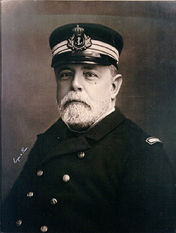 Cervera in 1886, as Captain presiding the commission in charge of construction of the Pelayo