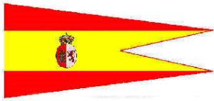 Spanish Pennant of Captain, the Commander-in-Chief of the Squadron, 1898 Spanish Pennant of Captain, the Commander-in-Chief of the Squadron, 1898