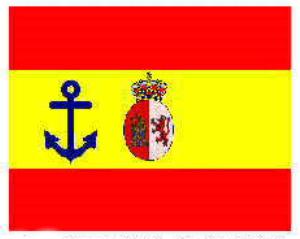 Spanish Flag of Vice-Admiral, the Commander-in-Chief of the Fleet, 1898 Spanish Flag of Vice-Admiral, the Commander-in-Chief of the Fleet, 1898