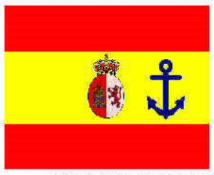 Spanish Flag of Rear-Admiral, the Commander-in-Chief of the Fleet, 1898 Spanish Flag of Rear-Admiral, the Commander-in-Chief of the Fleet, 1898