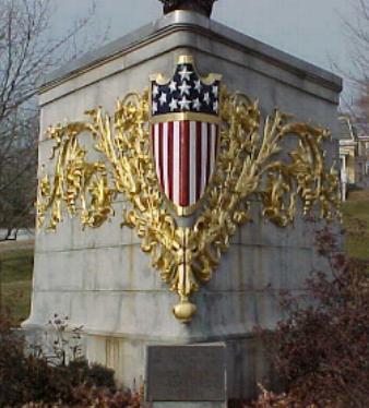 Bow scroll of the Battleship Maine in Bangor, Maine