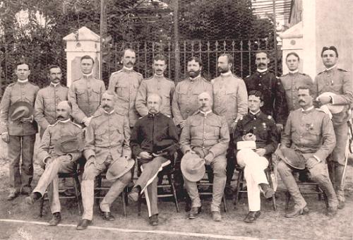 Post-war photo of officers of the 10th U.S. Infantry