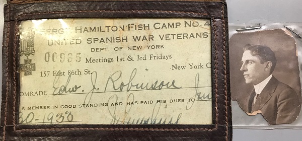 Edward Robinson's USWV  Membership Card