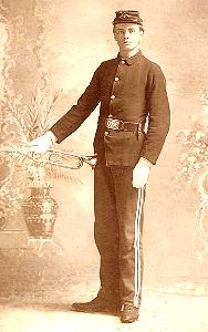 Musician Glen E. Harcum of the 2nd Missouri Volunteer Infantry, Co. K