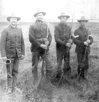 men of the 2nd Wisconsin at Camp Harvey, 1898