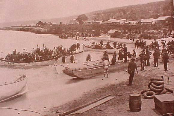 the 32nd and 33rd Wisconsin Infantry Landing in Puerto Rico, 1898