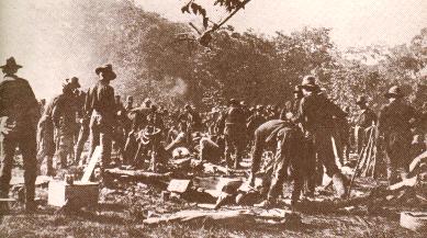 The 9th U.S. Infantry Move Out Toward San Juan Hill