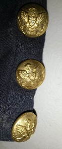 Buttons on 1st South Dakota Volunteer Infantry Coat