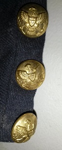 Buttons on 1st South Dakota Volunteer Infantry Coat Buttons on 1st South Dakota Volunteer Infantry Coat