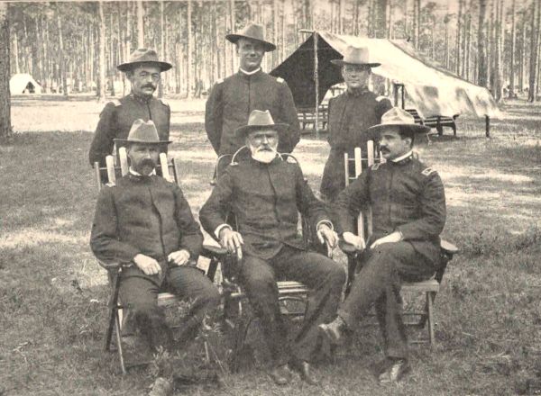 Brig. Gen. John Bates and staff