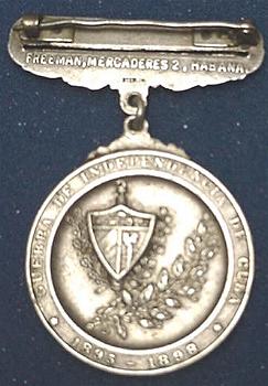 Back - Silver Cuban Liberator Medal