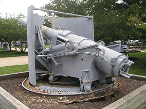 6 inch cannon from the Battleship Maine in Washington DC, rear view