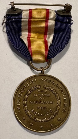 Back -Missouri Volunteers Medal