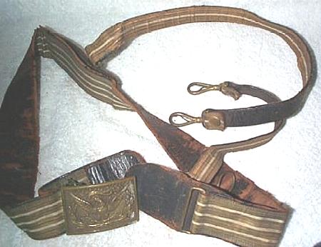 Junior Officers Dress Sword Belt, Spanish American War