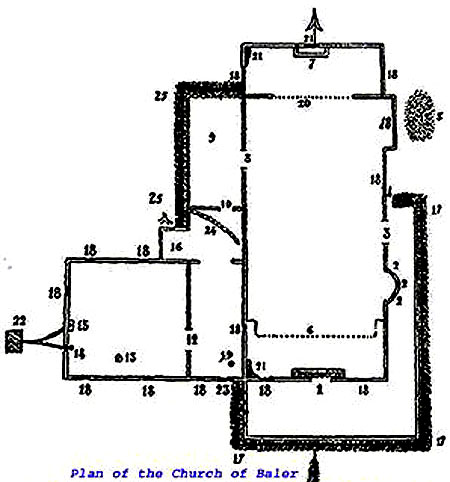 Plan of the Beseiged Church at Baler, Philippine Islands