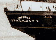 Stern of the U.S.A.T. Chester, enlarged.