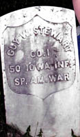 Grave of Guy W. Stewart, 50th Iowa Volunteer Infantry
