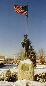 Spanish American War monument in Lafayette Park, Gardner, Massachusetts