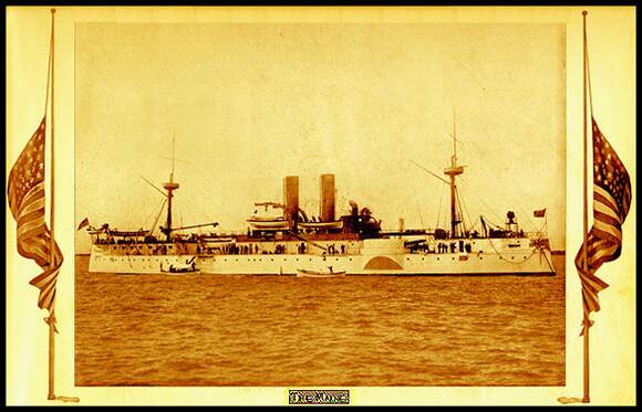 The U.S.S. Maine, Lost in Havana Harbor, Cuba, 1898