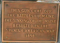 Plaque from the 6 pounder gun from the Battleship Maine
