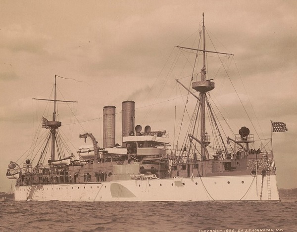 Battleship Maine at anchor