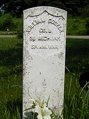 Grave of William Cooper, 35th Michigan Volunteer Infantry, in Michigan