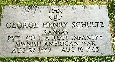 Grave of George Henry Schultz, 6th U.S. Infantry, in Missouri