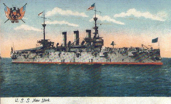 Cruiser U.S.S. New York in 1907 Cruiser U.S.S. New York in 1907
