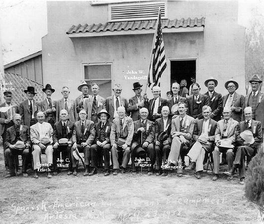 Spanish American War Veterans, Artesia, NM, 1938