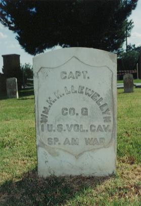 Grave of Rough Rider William Llewellyn, New Mexico