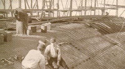 Constructing the protective deck of the Cruiser Olympia Constructing the protective deck of the Cruiser Olympia
