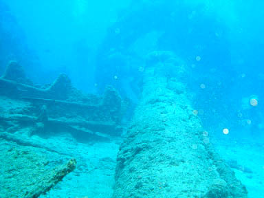 Mast and fighting top from the wreck of the Almirante Oquendo