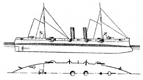 Plan and Profile of the U.S.S. Raleigh