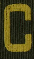 Painted letter on Spanish Navy cap talley Painted letter on Spanish Navy cap talley