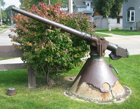 6 pounder cannon from the Spanish Cruiser Infanta Maria Teresa, Monroe, Wisconsin