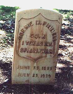 Grave of Dorsie Pennell in Texas