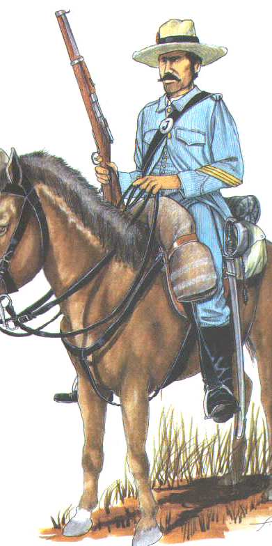 Uniform of a sergeant in Spain's King`s Cavalry Regiment Uniform of a sergeant in Spain's King`s Cavalry Regiment