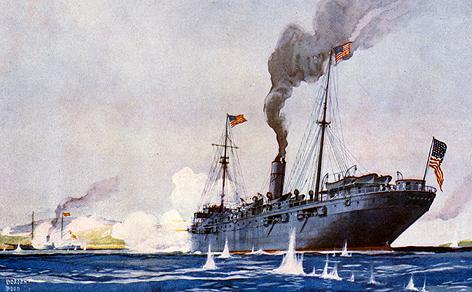 U.S.S. Yankee in action at Cienfuegos